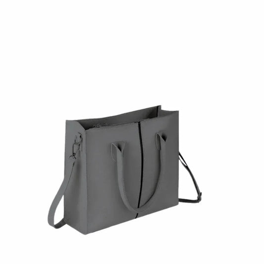 Charming grey shoulder bag