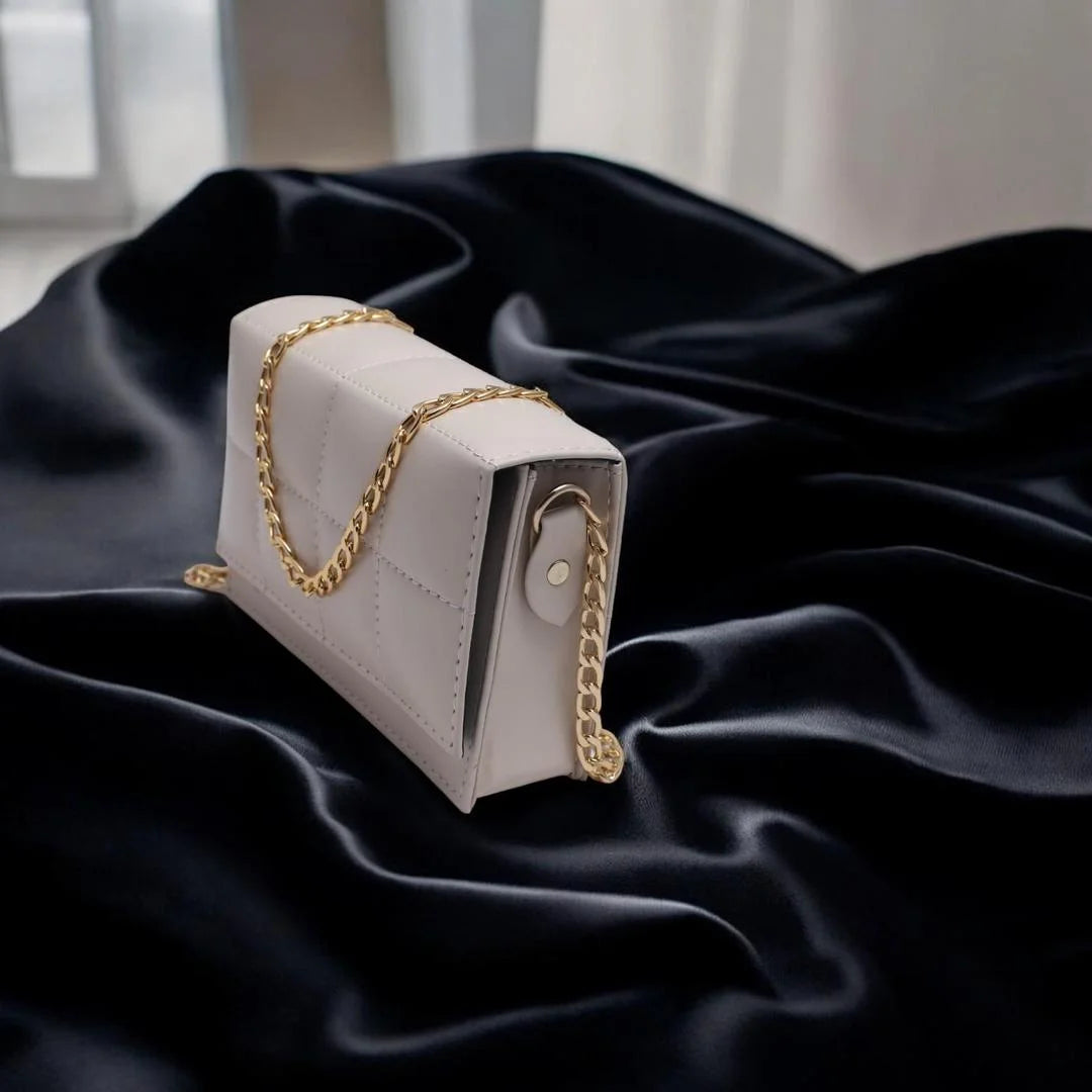 Luxury style white purse