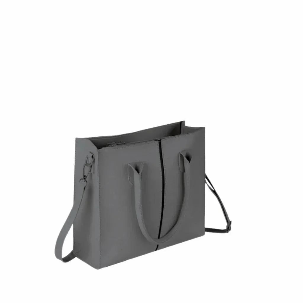 Charming grey shoulder bag