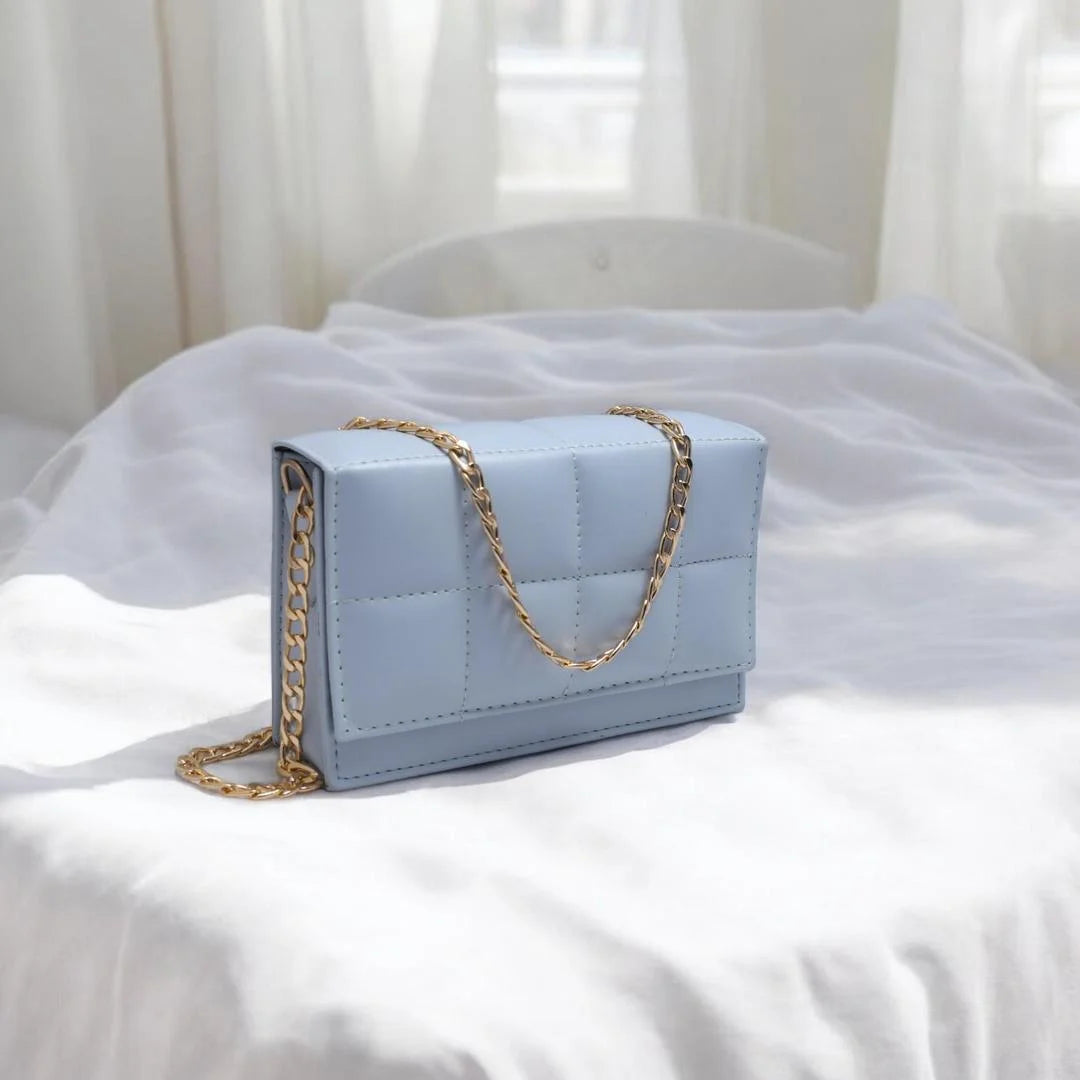 Luxury style sky blue purse