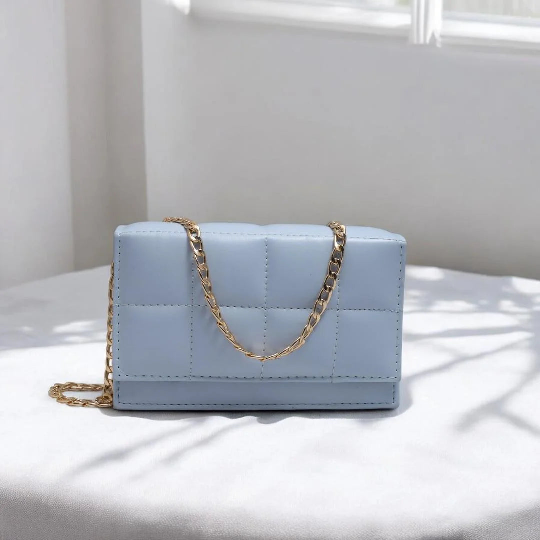 Luxury style sky blue purse