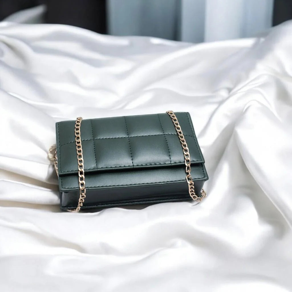 Luxury style green purse