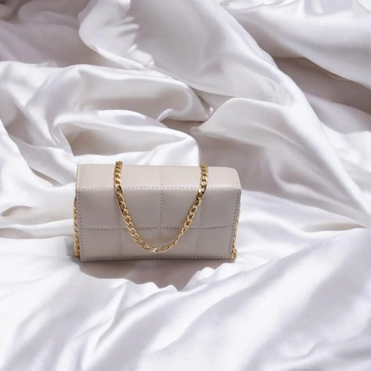 Luxury style white purse