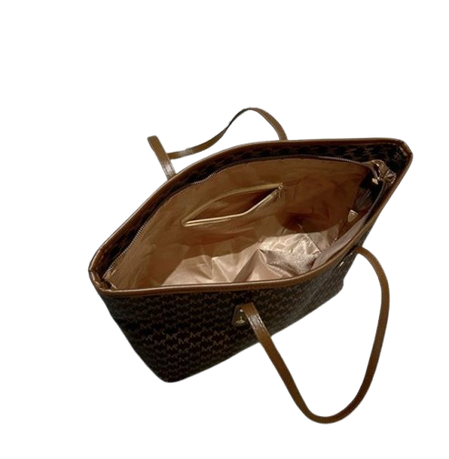 checkered tote bag beige